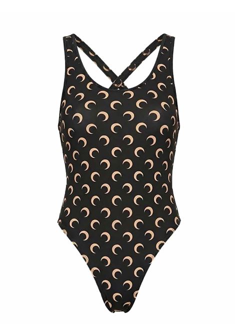 costume da bagno mp donna nero e beige MARINE SERRE | WSW019ACJER0003IT99